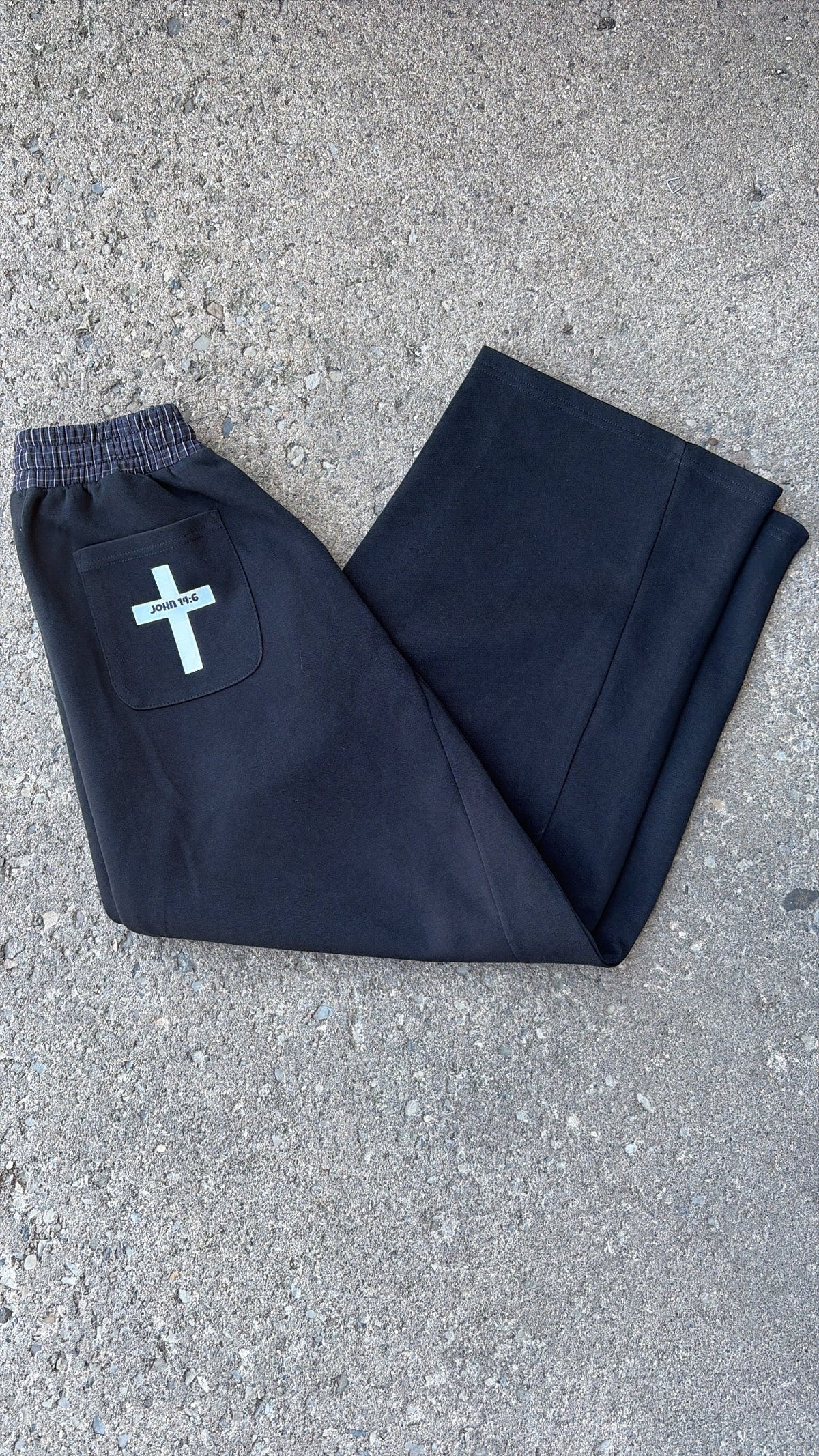 Cross Logo Plaid Sweatpants