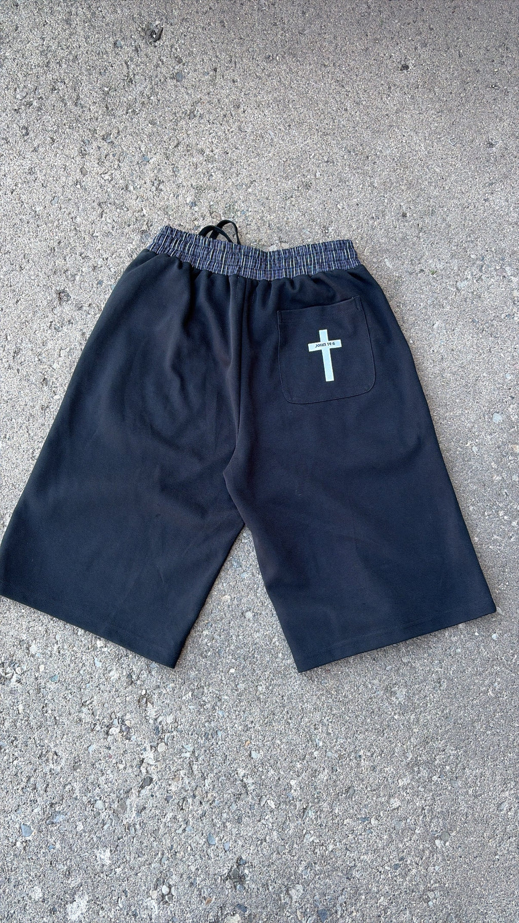 Cross Logo Plaid Sweat Shorts