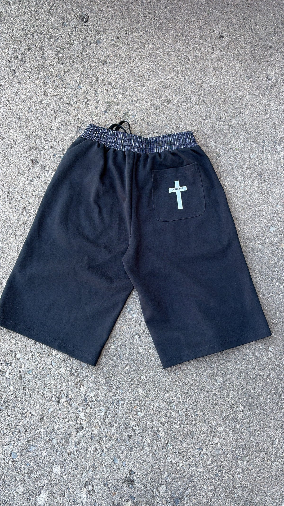 Cross Logo Plaid Sweat Shorts