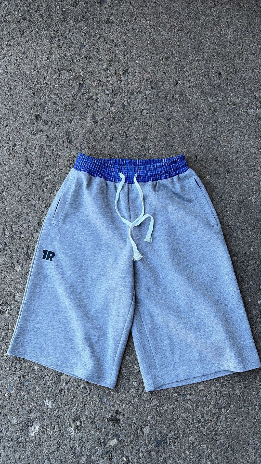 Cross Logo Plaid Sweat Shorts