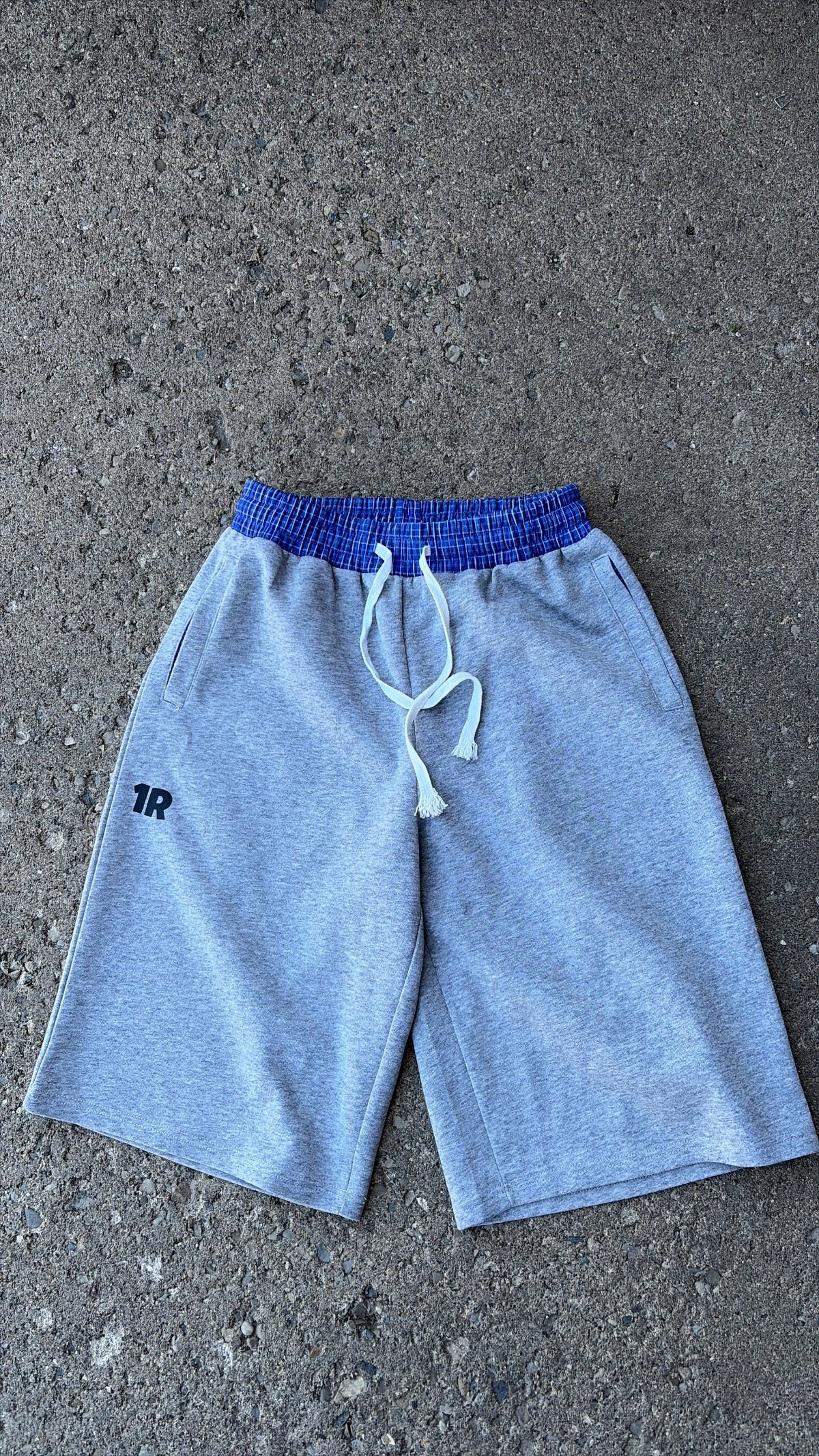Cross Logo Plaid Sweat Shorts
