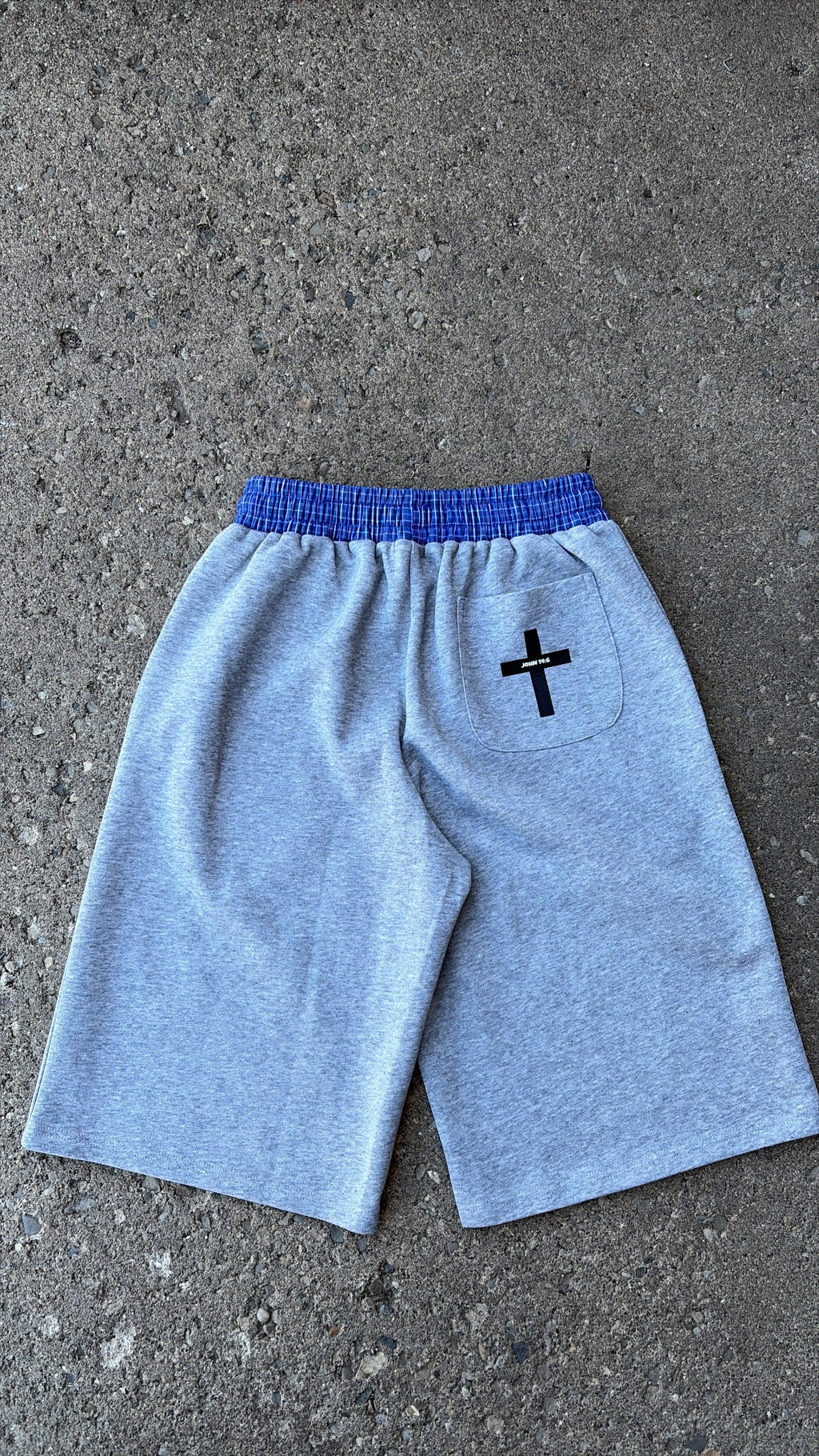 Cross Logo Plaid Sweat Shorts