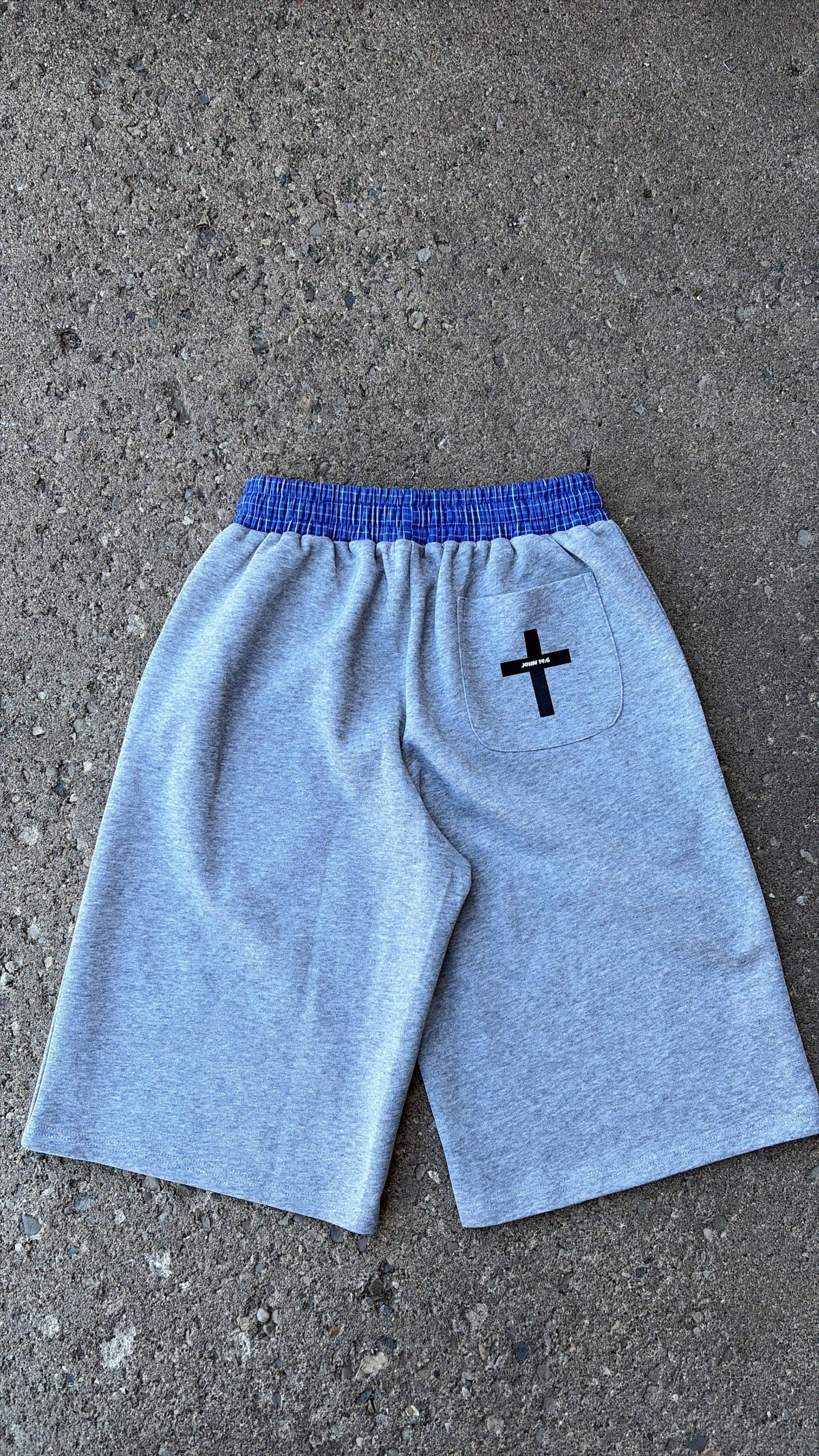Cross Logo Plaid Sweat Shorts
