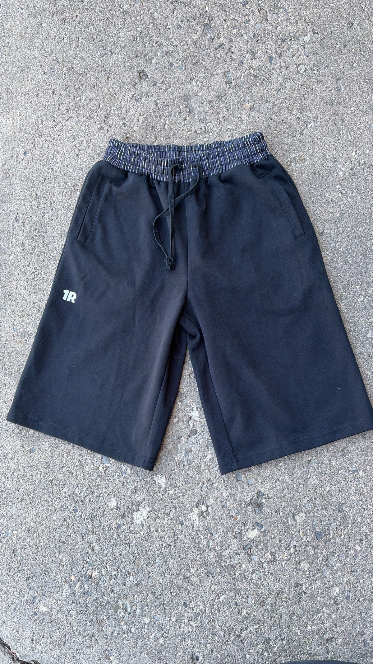 Cross Logo Plaid Sweat Shorts